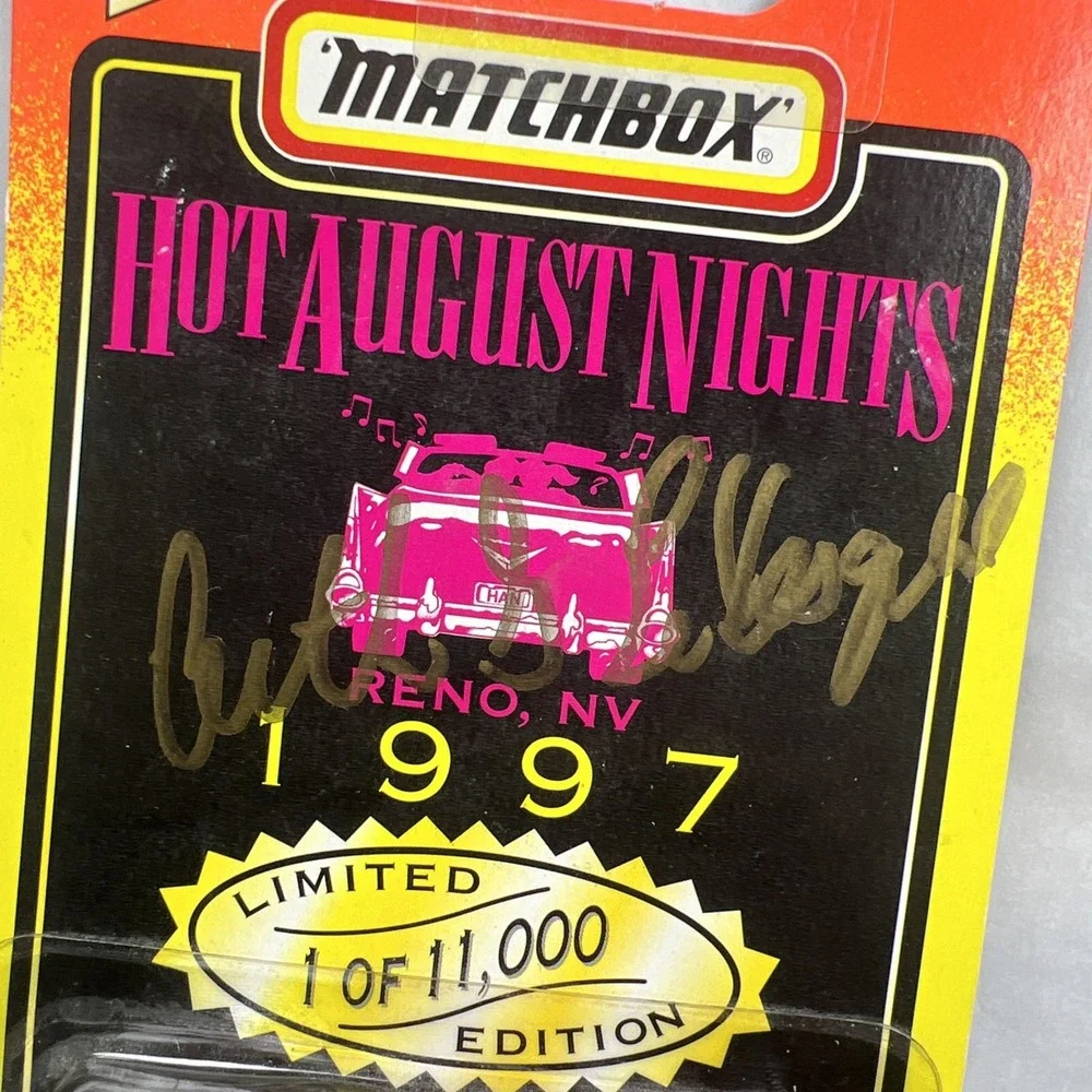 Matchbox 1957 Chevy Hot August Nights 1997 1st Ed Signed Arthur LeVesque‎ MOC